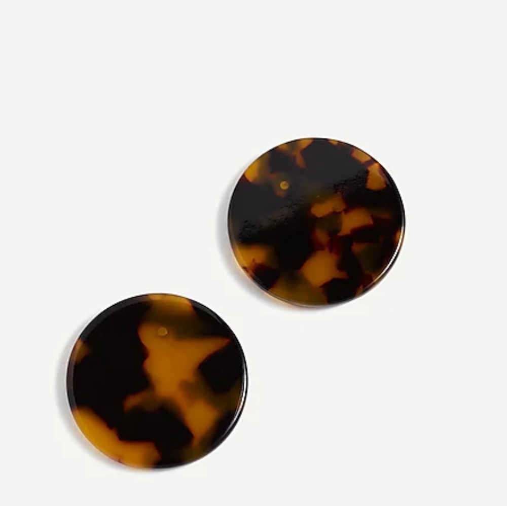 J. Crew Tortoise Disc Earrings
